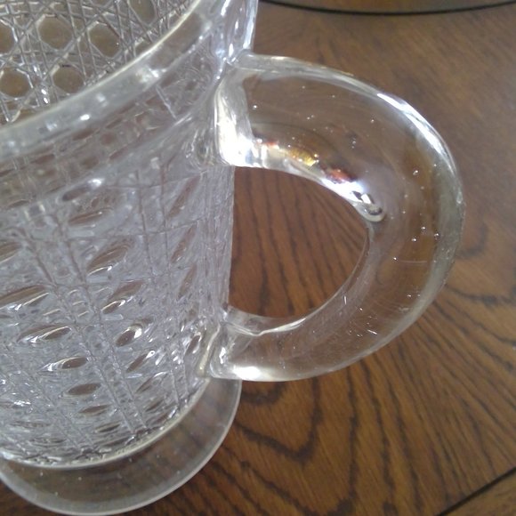 McKee and Brothers Cane Glass Pitcher - Picture 6 of 9